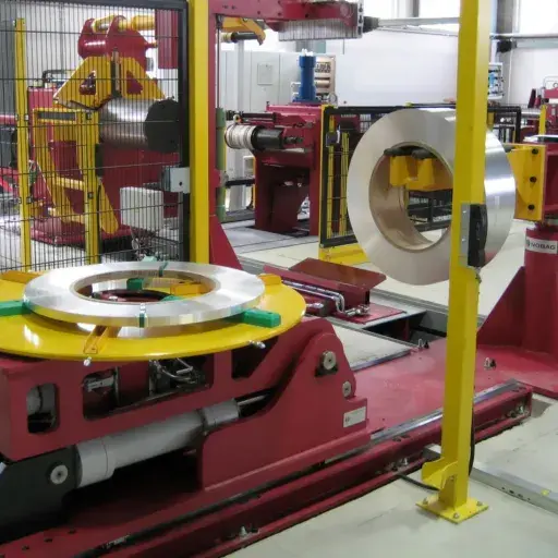 Unloading coil upender Unloading coil upender